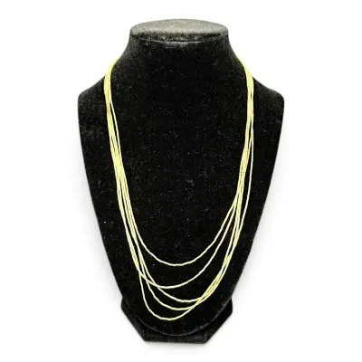 Liquid Silver Beaded Necklace (16g Total)