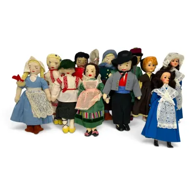 Homemade 12" Standing Dolls
