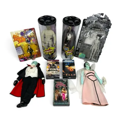 The Monster Figures & Horror VHS Movies