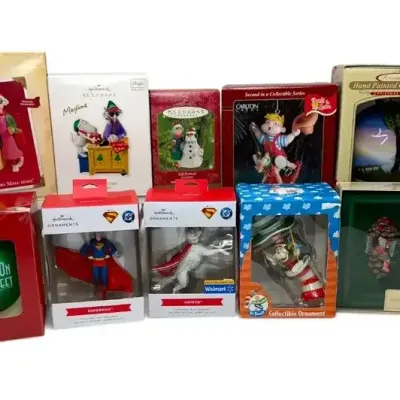Hallmark & More Collectible Christmas Ornaments; Superman, Simpsons, Maxine, Dr. Seuss, & More