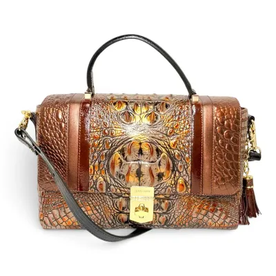 Brahmin Crocodile Skin Handbag