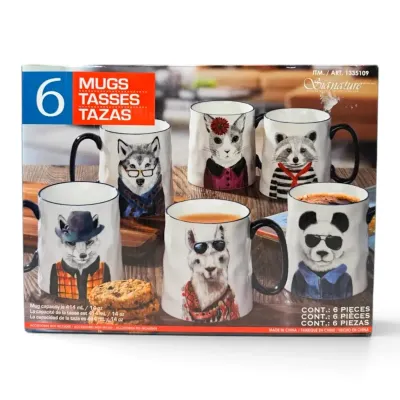 NEW Signature Housewares Incorporated Animal Mug Set