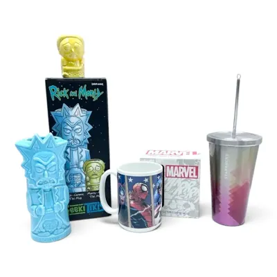 Geeki Tikis Rick & Morty Ceramic Mug Set, Marvel Heros Coffee Mug & Starbucks Steel Tumbler