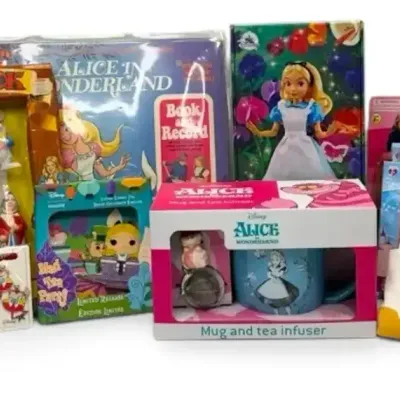 Disney Alice In Wonderland Doll, Record, Pins, & More Collectibles