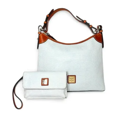 Dooney & Bourke Embossed Lizard Hobo Shoulder Bag (w/ COA!)