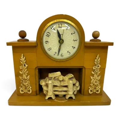 United Clock Corp Electric Fireplace Clock