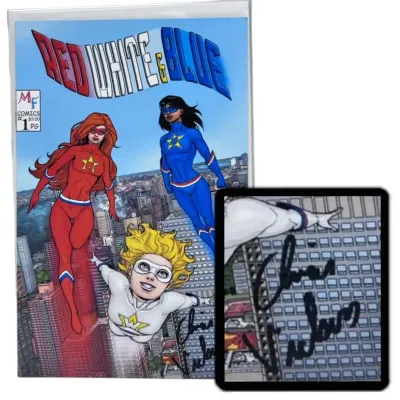 Red, White, & Blue #1 MF Comic Book - Signed by Author Chris Vickers, 2017