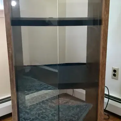 Wood & Glass Media/Display Cabinet