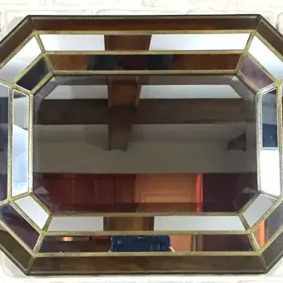 Decorative Octagonal Beveled Panel Wall Mirror