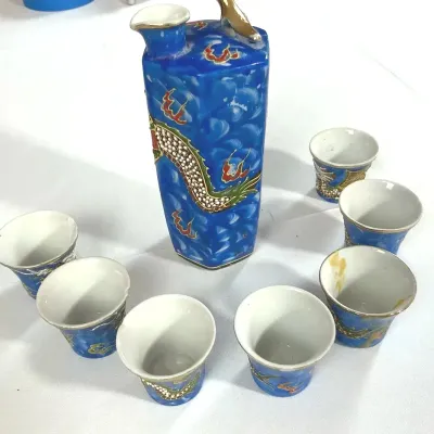 Vintage Nagoya China Porcelain Sake Set
