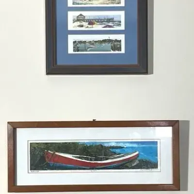 Lot of 3 Framed Coastal & Nautical Artworks – Signed & Limited Edition