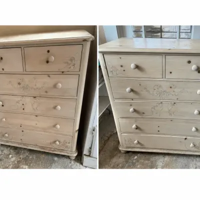 Impressions by Thomasville Floral Dressers | Pair of 6-Drawer Chests