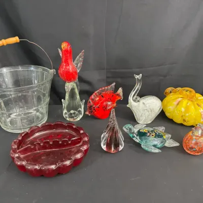 Art Glass Décor Collection | Birds, Fish, Elephant, Turtle, Pumpkin & More