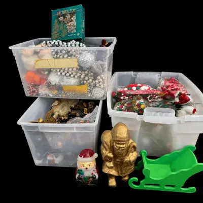 Christmas Décor Collection | Tree Topper, Santa, Sleigh, Garland, Beads & More