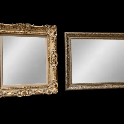 Ornate Wall Mirror & Rectangular Framed Accent Mirror