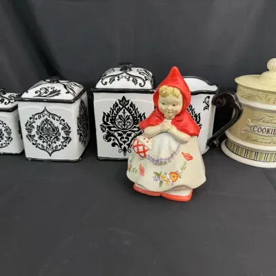 Cookie Jars & Ceramic Canisters | Little Red Riding Hood, 222 Fifth Muse Black & More