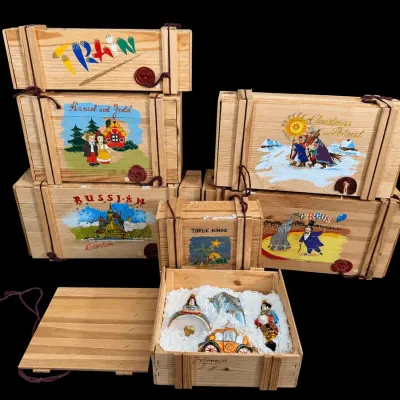 Kurt S. Adler Polonaise Christmas Ornaments | Made In Poland | Wooden Boxes
