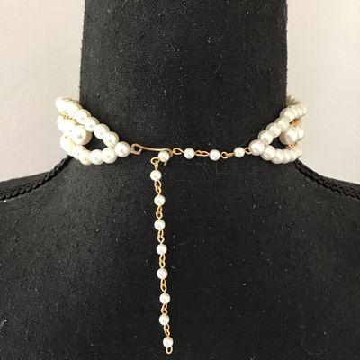 Vintage faux Pearl choker necklace