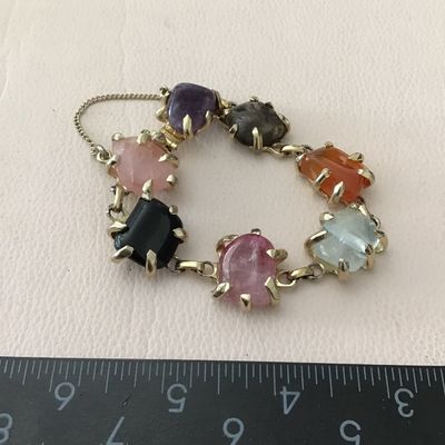Beautiful, vintage, chunky gemstone bracelet