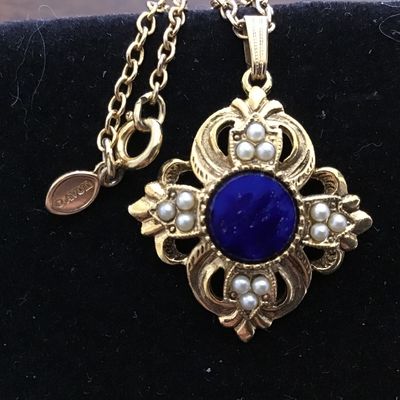 1970 Viennese Lapis Like Stone Avon Vintage