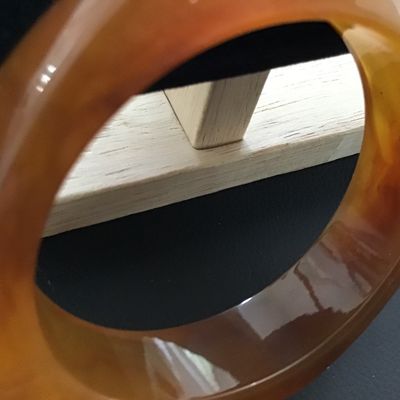 Amber Swirl Tone Asymmetrical Bangle