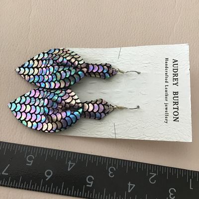 Beautifully handcrafted, leather statement earrings