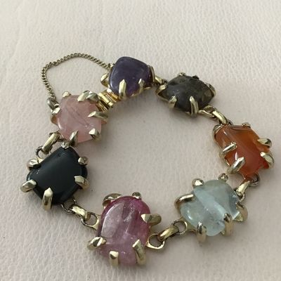 Beautiful, vintage, chunky gemstone bracelet
