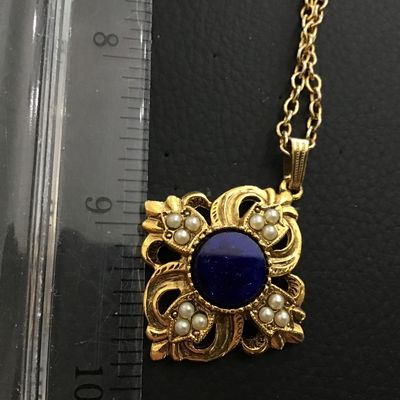 1970 Viennese Lapis Like Stone Avon Vintage