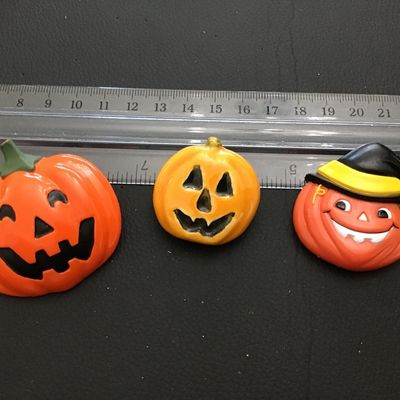 Pumpkin Brooch Lot Vintage