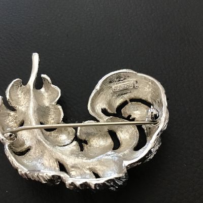 Monet Vintage Silver Tone Large Statement Brooch