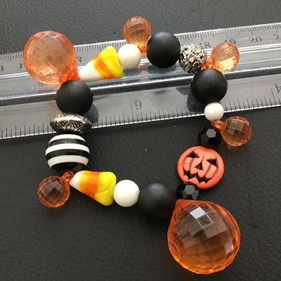 Glass Candy Corn Bracelet