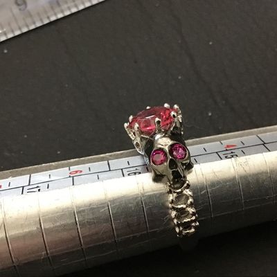 Skull Rhinestone Ring