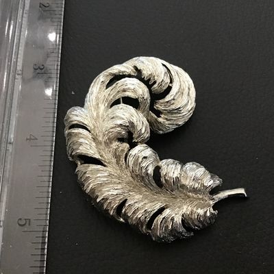 Monet Vintage Silver Tone Large Statement Brooch