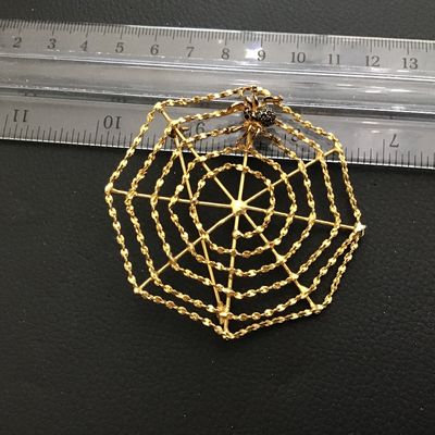 Statement Mid Century Spider Web Spider Brooch