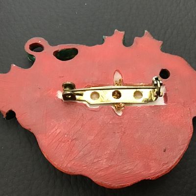 Vintage Pumpkin Brooch Fall
