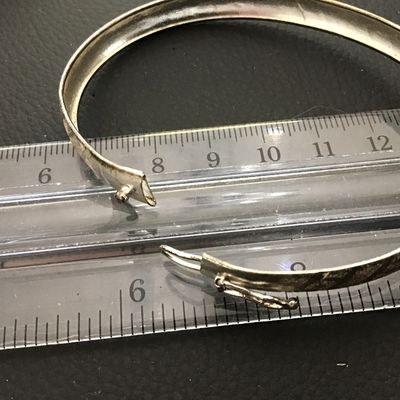 Fas 925 Thin Hinged Bracelet Locking Vintage