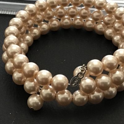 Monet Faux Pearl Satin Bead Bracelet