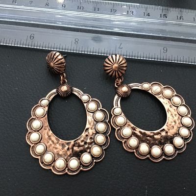 Copper Tone Boho Southwest Earrings