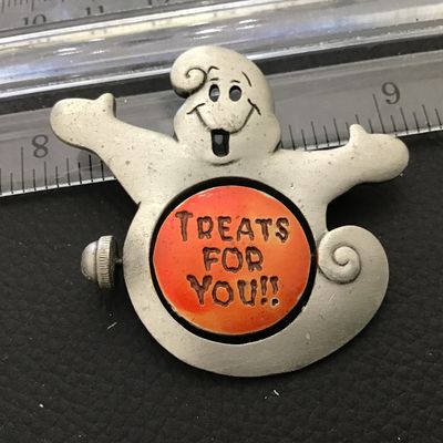 Turning Sign Boo To You Vintage Brooch Signed