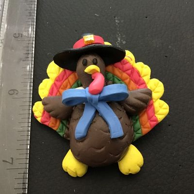 Vintage Turkey Holiday Brooch