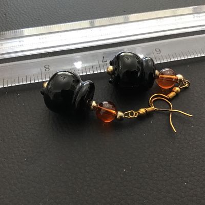 Glass Witches Cauldron Earrings