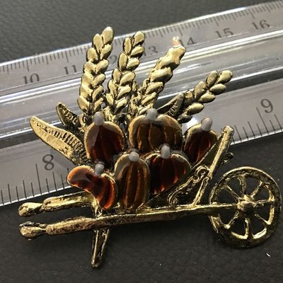 Vintage Fall Harvest Pumpkin Brooch