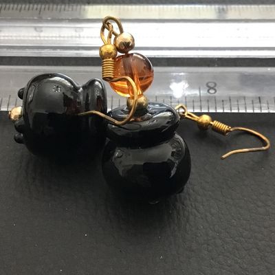 Glass Witches Cauldron Earrings