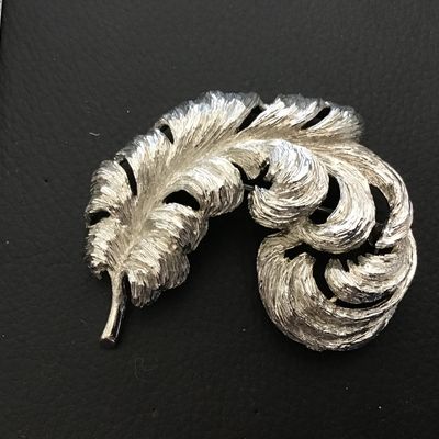 Monet Vintage Silver Tone Large Statement Brooch