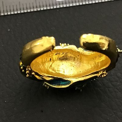 Asian Style open Back Enamel Rhinestone Fashion Ring