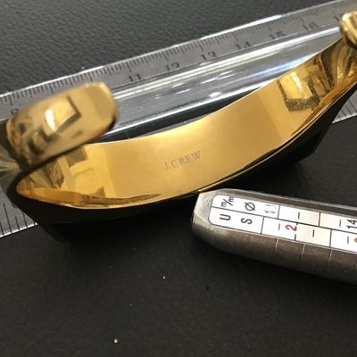 JC Crew Black Gold Tone Fashion Cuff