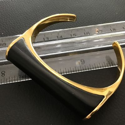JC Crew Black Gold Tone Fashion Cuff