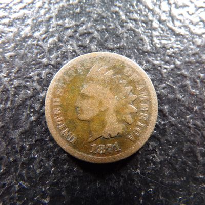 1871 RARE DATE INDIAN HEAD CENT