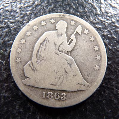 1863-S SEATED LIBERTY SILVER HALF DOLLAR