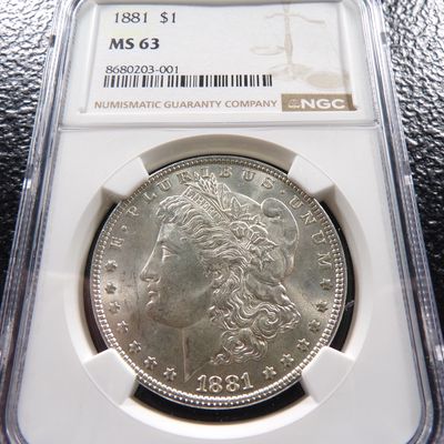 1881 NGC MS63 MORGAN SILVER DOLLAR
